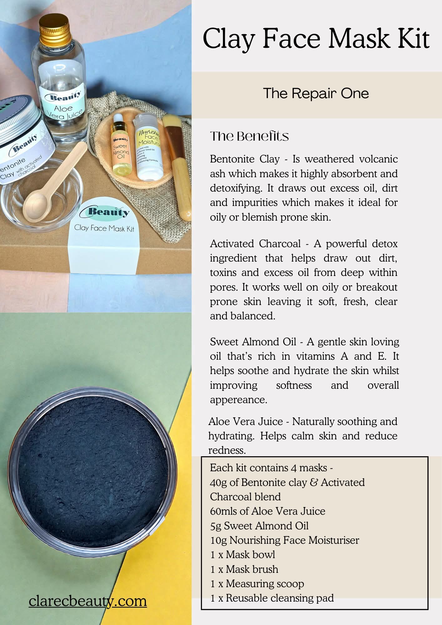 The Repair One - Clay Face Mask Kit